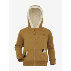Felpa con cappuccio LeMieux Zip Through Mini Charlie Zenzero Arancione