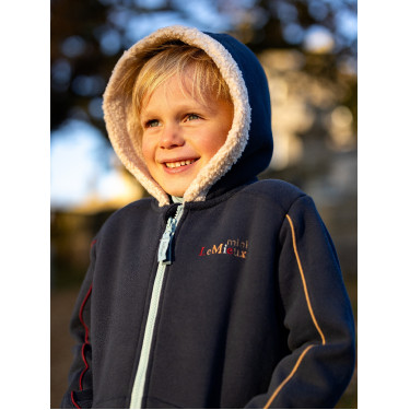 Felpa con cappuccio LeMieux Zip Through Mini Charlie Blu navy Felpa con cappuccio LeMieux Zip Through Mini Charlie Blu navy