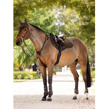 Tappetino LeMieux Suede Close Contact Square Alpina Marrone