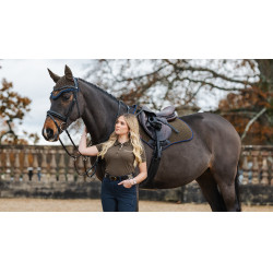 Tappetino LeMieux Suede Close Contact Square Alpina Marrone