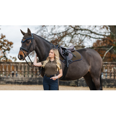 Tappetino LeMieux Suede Close Contact Square Alpina Marrone