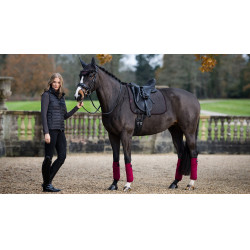 Tappetino LeMieux Suede Dressage Square Cenere Bordeaux