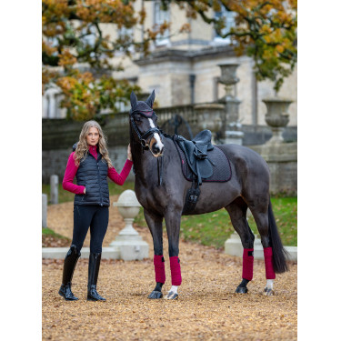 Tappetino LeMieux Suede Dressage Square Cenere Bordeaux