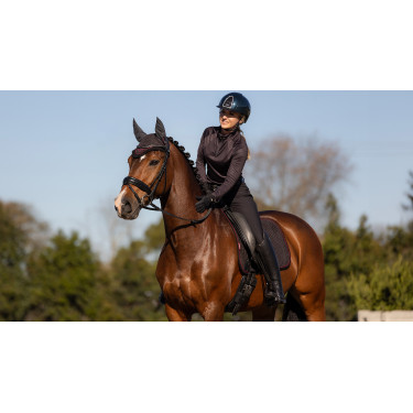 Tappetino LeMieux Suede Dressage Square Cenere Bordeaux