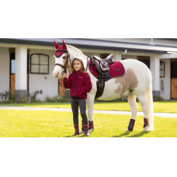 Sottosella Mini LeMieux Suede Jump Square Brace Bordeaux