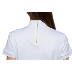 Wettkampfpolo Flags & Cup Isla Kurzarm Bianco