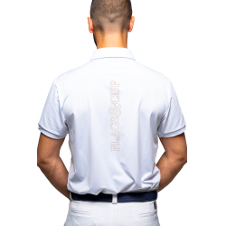 Polo da concorso Flags & Cup ragazzo Wako maniche corte Bianco