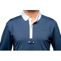 Polo da concorso Flags & Cup uomo Wako maniche lunghe Marina Blu marino Polo da concorso Flags & Cup uomo Wako maniche lunghe Marina Blu marino