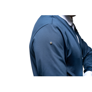 Polo da concorso Flags & Cup uomo Wako maniche lunghe Marina Blu marino Polo da concorso Flags & Cup uomo Wako maniche lunghe Marina Blu marino