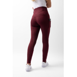 Pantaloni con grip integrale per tutte le stagioni Horze Mira Bordeaux marrone Pantaloni con grip integrale per tutte le stagioni Horze Mira Bordeaux marrone