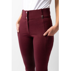 Pantaloni con grip integrale per tutte le stagioni Horze Mira Bordeaux marrone Pantaloni con grip integrale per tutte le stagioni Horze Mira Bordeaux marrone