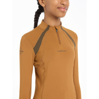 Maglia intima a rete Mia LeMieux Young Rider maniche lunghe Zenzero Arancione Maglia intima a rete Mia LeMieux Young Rider maniche lunghe Zenzero Arancione