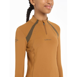 Maglia intima a rete Mia LeMieux Young Rider maniche lunghe Zenzero Arancione Maglia intima a rete Mia LeMieux Young Rider maniche lunghe Zenzero Arancione