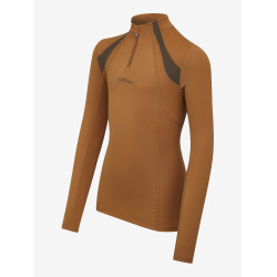 Maglia intima a rete Mia LeMieux Young Rider maniche lunghe Zenzero Arancione Maglia intima a rete Mia LeMieux Young Rider maniche lunghe Zenzero Arancione
