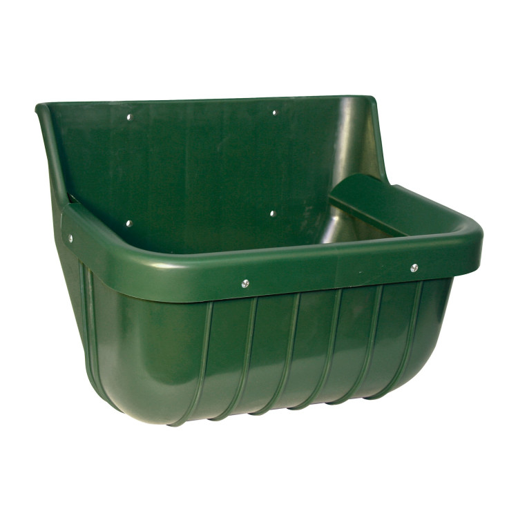 Mangiatoia plastica rettangolare 15l verde
