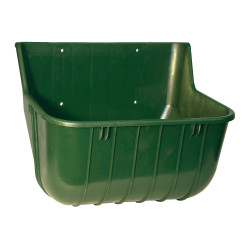 Mangiatoia plastica rettangolare 15l verde Mangiatoia plastica rettangolare 15l verde