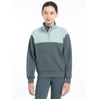 Maglia LeMieux con zip a un quarto Kate Young Rider Petrolio / blu ghiacciaio