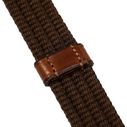 Redini in nylon con fibbie in cuoio Acavallo Cognac Marrone