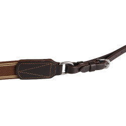 Pettorale semplice con fascia elastica Acavallo Marrone scuro Pettorale semplice con fascia elastica Acavallo Marrone scuro