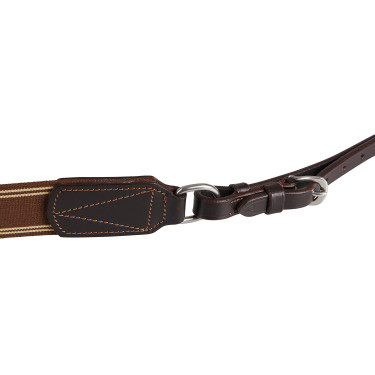 Pettorale semplice con fascia elastica Acavallo Marrone scuro
