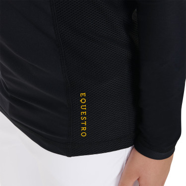 Biancheria intima base per ragazzi in tessuto tecnico Equestro Nero