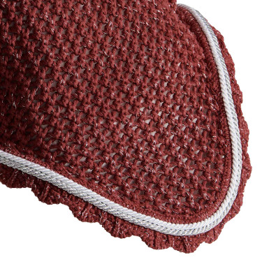 Cuffia anti-mosche in cotone con tessuto Cordura e paillettes Equestro Cuffia anti-mosche in cotone con tessuto Cordura e paillettes Equestro