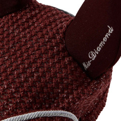 Bonnet anti-mouches en coton avec tissu Cordura et paillettes Equestro Bordeaux Bonnet anti-mouches en coton avec tissu Cordura et paillettes Equestro Bordeaux