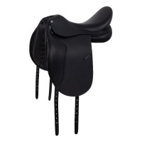 Sella da dressage con appoggi rimovibili Equestro Nero Sella da dressage con appoggi rimovibili Equestro Nero