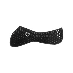 Tappetino in schiuma memory foam con grip in silicone e logo bianco Equestro Nero