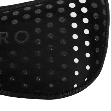 Tappetino in schiuma memory foam con grip in silicone e logo bianco Equestro Nero