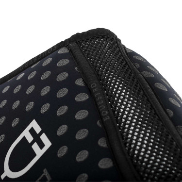 Tappetino in schiuma memory foam con grip in silicone e logo bianco Equestro Marina Blu marino