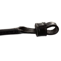 Cinghia per labbro in cuoio arrotolato Equestro Nero
