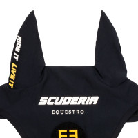 Cuffie Scuderia Equestro in tessuto tecnico con chiusura in Velcro Nero