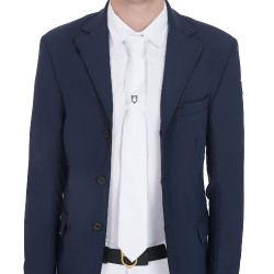 Cravatta da competizione con logo ricamato Equestro Bianco