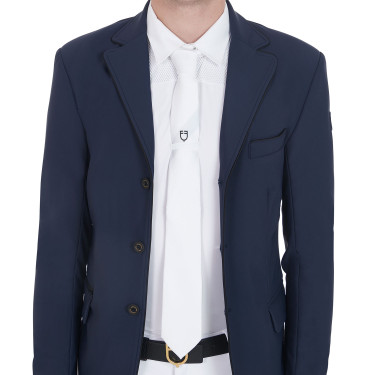 Cravatta da competizione con logo ricamato Equestro Bianco