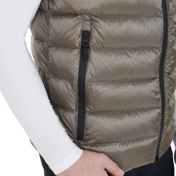 Gilet da uomo in bi-materiale con patch in silicone Equestro Nero / noce Gilet da uomo in bi-materiale con patch in silicone Equestro Nero / noce