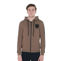 Felpa con cappuccio da uomo con interno in pile Equestro Noce Marrone Felpa con cappuccio da uomo con interno in pile Equestro Noce Marrone