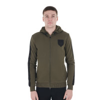 Felpa con cappuccio da uomo con interno in pile Equestro Noce Marrone Felpa con cappuccio da uomo con interno in pile Equestro Noce Marrone