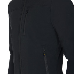 Giacca da uomo in tessuto tecnico con cappuccio rimovibile Equestro Nero Giacca da uomo in tessuto tecnico con cappuccio rimovibile Equestro Nero
