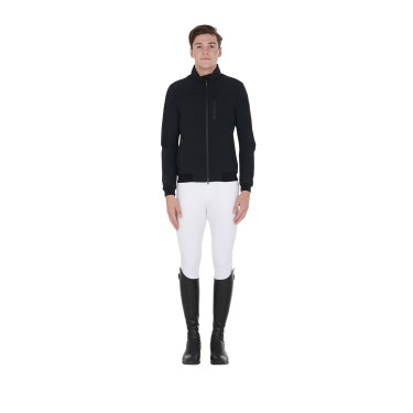 Giacca da uomo in tessuto tecnico con cappuccio rimovibile Equestro Giacca da uomo in tessuto tecnico con cappuccio rimovibile Equestro