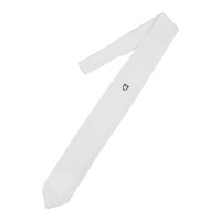 Cravatta da uomo con logo Equestro Bianco Cravatta da uomo con logo Equestro Bianco