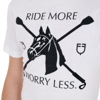 T-shirt da uomo taglio aderente con stampa equestre Equestro Marina Blu marino