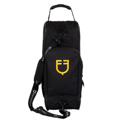 Borsa per stivali e casco con due cerniere Equestro Nero