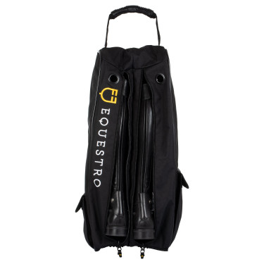 Borsa per stivali e casco con due cerniere Equestro Nero