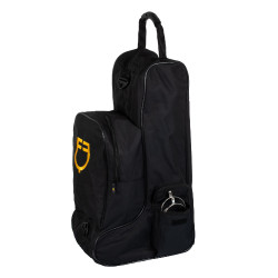Borsa per stivali e casco con due cerniere Equestro Nero