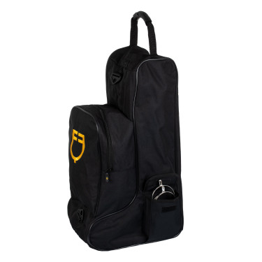 Borsa per stivali e casco con due cerniere Equestro Nero