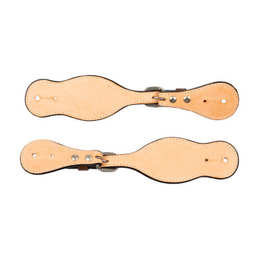 Cinturino sperone western bicolore Pool's Nocciola / naturale Marrone