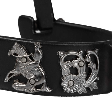 Éperons Metalab pour reining avec motifs de fleurs Pool's