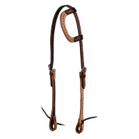 Briglia western mono orecchio bicolore Pool's Nocciola Marrone Briglia western mono orecchio bicolore Pool's Nocciola Marrone