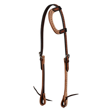 Briglia western mono orecchio bicolore Pool's